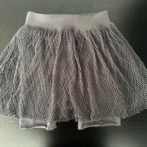 FP Movement by Free People Gray Mesh Mini Skirt